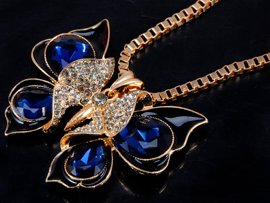 Multicolored Lonely Butterfly Wing Necklace