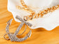 Embellished Anchor Pendant Short Chain Necklace