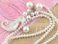 Beige Pearl Seahorse Pendant Necklace