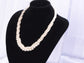 Pearl Multi Strand Twisted Wedding Party Necklace