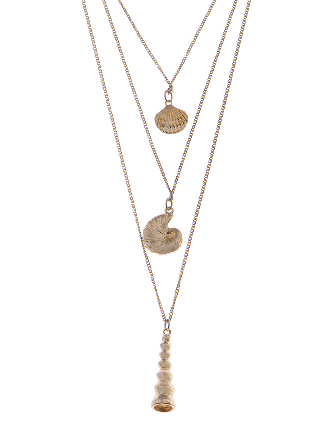 Layered 2 Chains Dangling Textured Starfish Pendant Beach Bride Bib Necklace