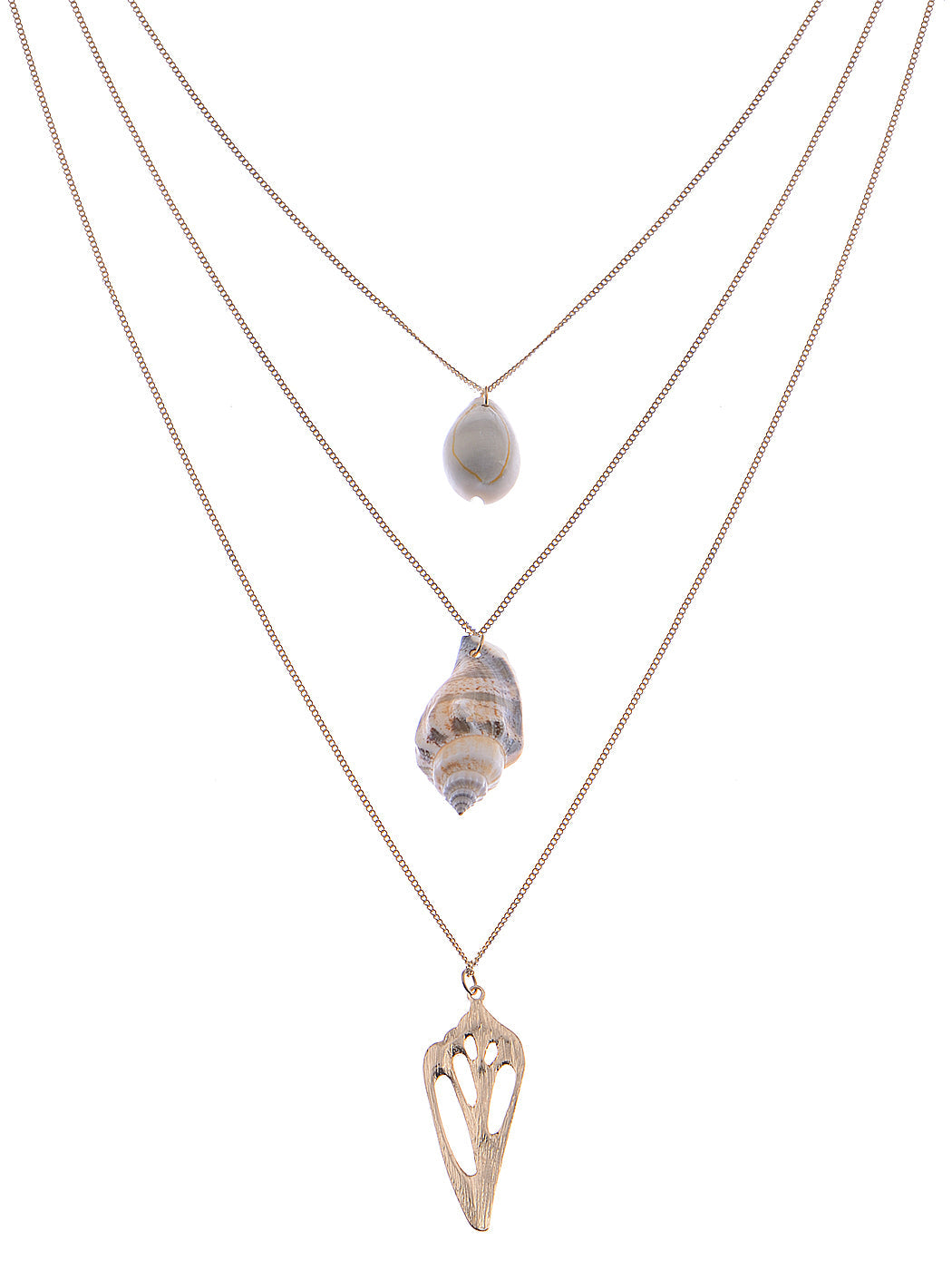 Layered 2 Chains Dangling Textured Starfish Pendant Beach Bride Bib Necklace