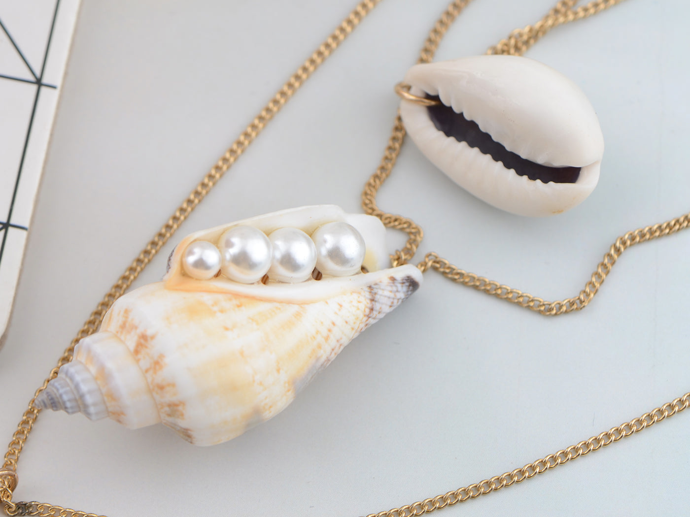 Layered 2 Chains Dangling Textured Starfish Pendant Beach Bride Bib Necklace