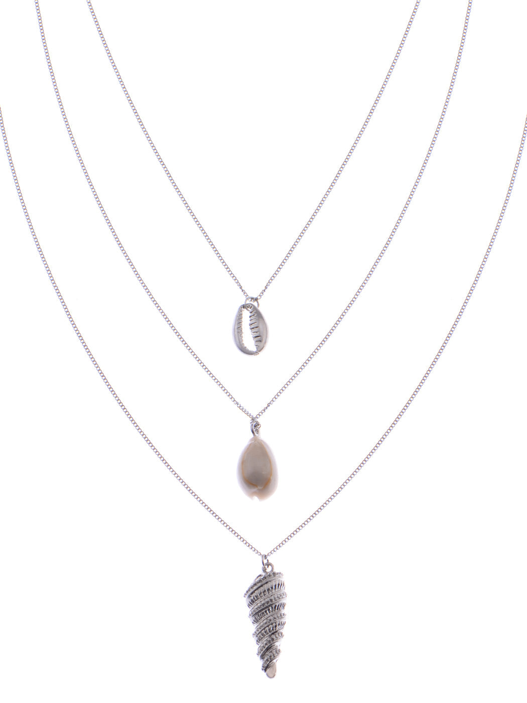 Layered 2 Chains Dangling Textured Starfish Pendant Beach Bride Bib Necklace