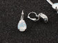 Moons D Teardrop Strand Necklace Drop Earrings Set