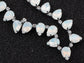 Moons D Teardrop Strand Necklace Drop Earrings Set
