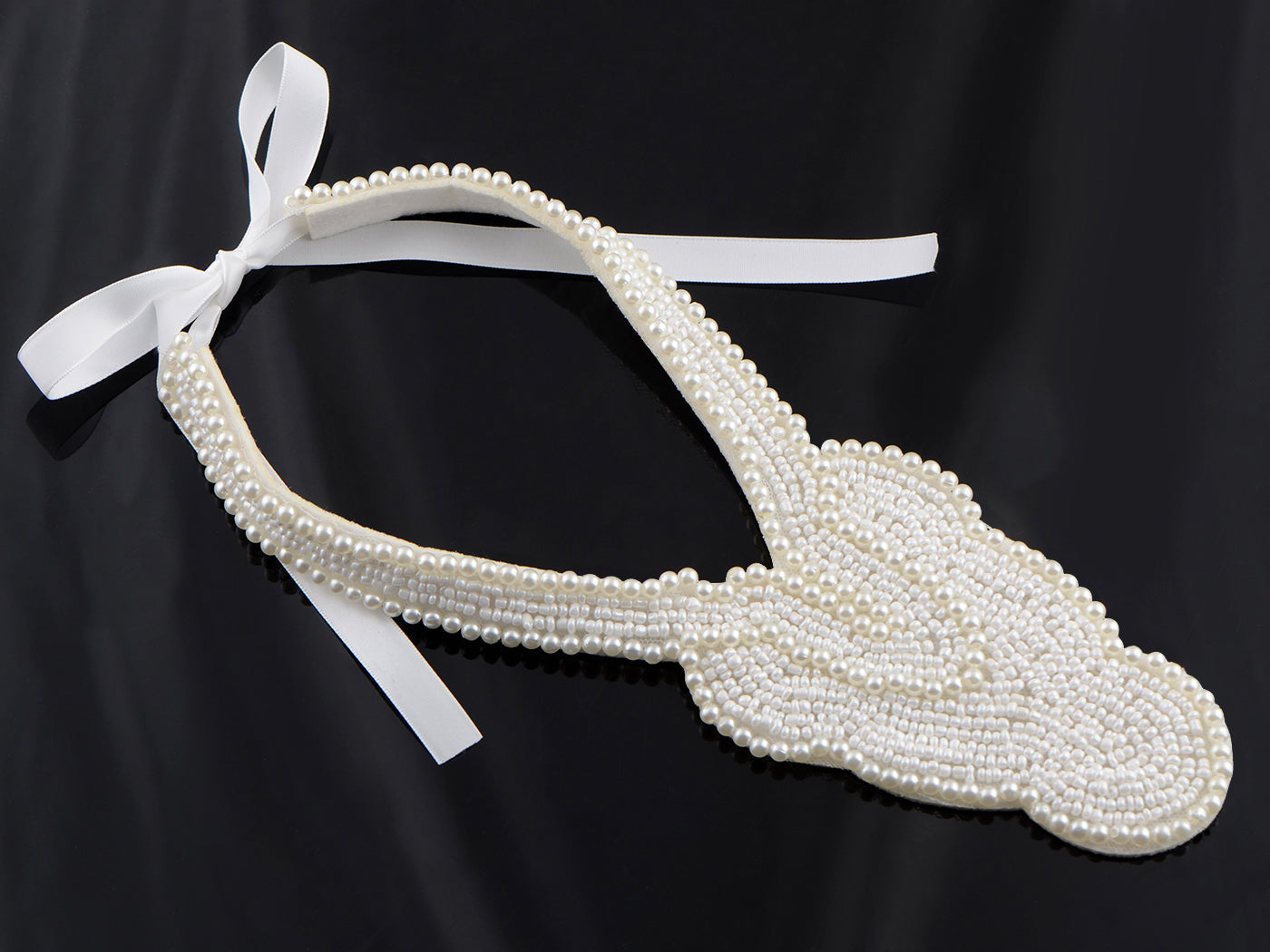 Faux Pearls Bib Collar Statement Necklace