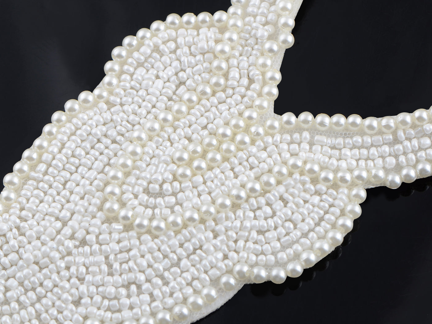 Faux Pearls Bib Collar Statement Necklace