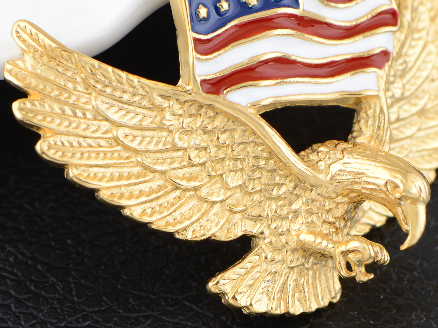 American Flag Eagle Pendant Patriotic Ornament Necklace