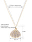 ALILANG Shell Pendant Necklace for Women Gold Tone Jewelry 14K Gold Plated Cubic Zirconia Crystals Jewelry for Women