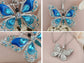 Alilang Animal Cute Empress Monarch Winged Butterfly Crystal Rhinestone Pendant Necklace