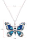 Alilang Animal Cute Empress Monarch Winged Butterfly Crystal Rhinestone Pendant Necklace
