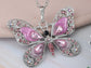 Alilang Animal Cute Empress Monarch Winged Butterfly Crystal Rhinestone Pendant Necklace