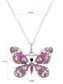 Alilang Animal Cute Empress Monarch Winged Butterfly Crystal Rhinestone Pendant Necklace