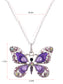 Alilang Animal Cute Empress Monarch Winged Butterfly Crystal Rhinestone Pendant Necklace