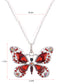 Alilang Animal Cute Empress Monarch Winged Butterfly Crystal Rhinestone Pendant Necklace