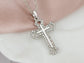 Gun Black Celtic Cross Pendant Necklace