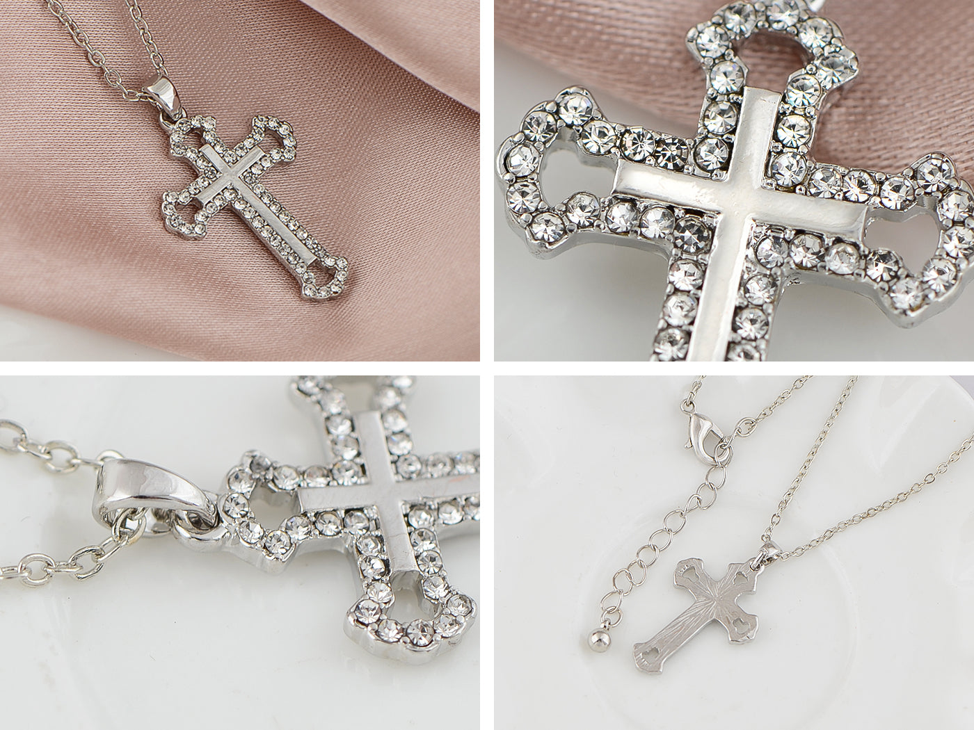 Gun Black Celtic Cross Pendant Necklace