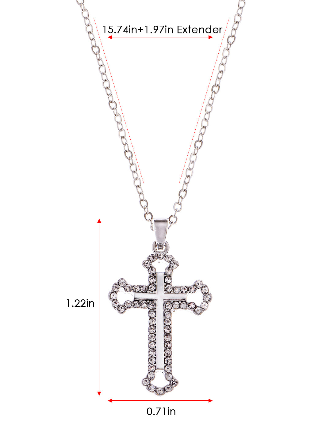 Gun Black Celtic Cross Pendant Necklace