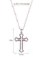 Gun Black Celtic Cross Pendant Necklace