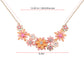Pearl Floral Pink Multicolor Enamel Flower Bib Statement Necklace