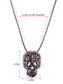Iridescent Halloween Skeleton Skull Head Pendant Necklace