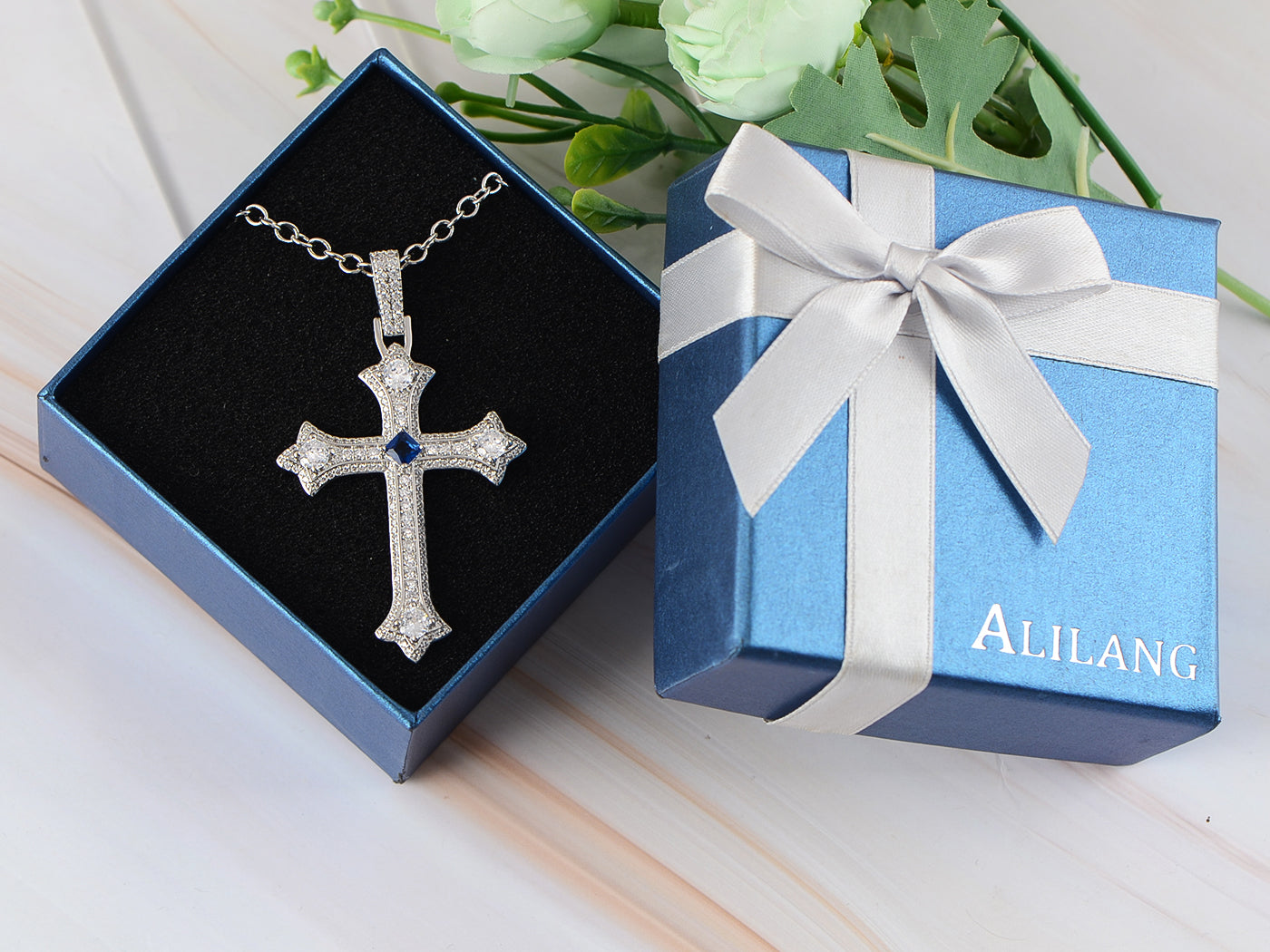 Cross Pendant Necklace Gun Chopper Black Holy Cross