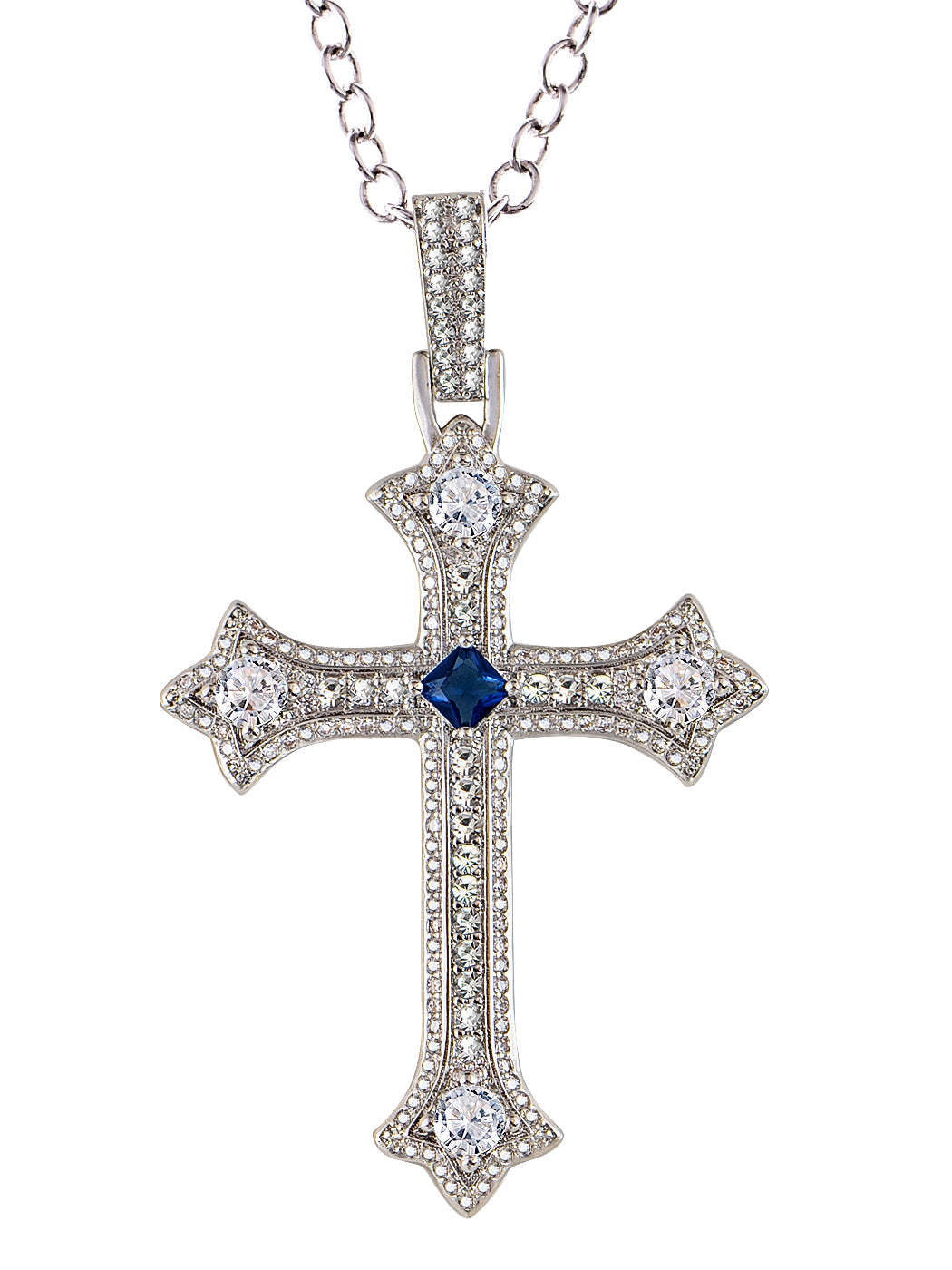 Cross Pendant Necklace Gun Chopper Black Holy Cross