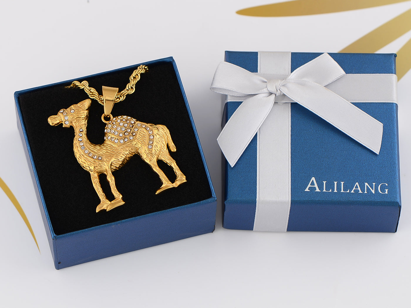 Painted Hot Hump Camel Pendant Necklace