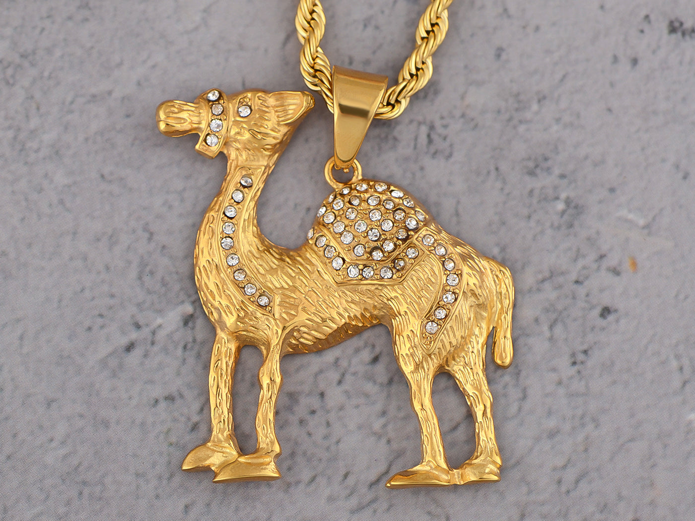Painted Hot Hump Camel Pendant Necklace