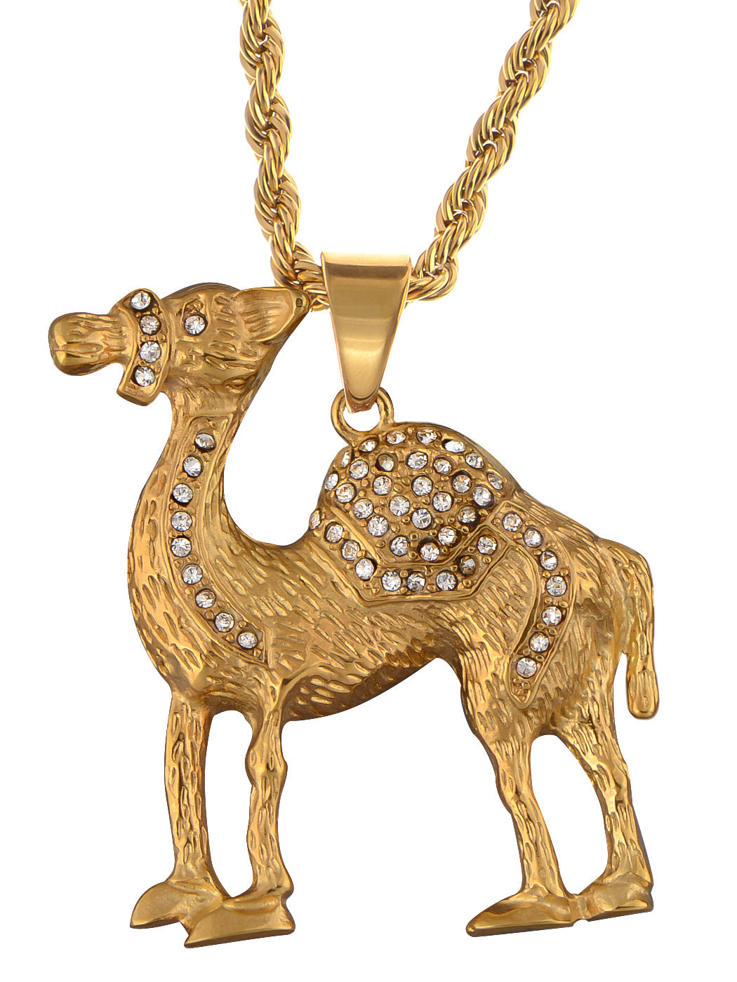 Painted Hot Hump Camel Pendant Necklace