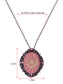 Alilang Vintage Inspired Sparkly Crystal Rhinestones Flower Cameo Pendant Necklace Brooch Pin