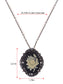 Alilang Vintage Inspired Sparkly Crystal Rhinestones Flower Cameo Pendant Necklace Brooch Pin