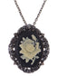 Alilang Vintage Inspired Sparkly Crystal Rhinestones Flower Cameo Pendant Necklace Brooch Pin