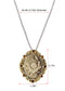 Alilang Vintage Inspired Sparkly Crystal Rhinestones Flower Cameo Pendant Necklace Brooch Pin