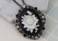 Alilang Vintage Inspired Sparkly Crystal Rhinestones Flower Cameo Pendant Necklace Brooch Pin