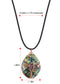 Alilang Abalone Shell Copper Wire Wrapped Tree Pendant Necklaces for Women Jewelry