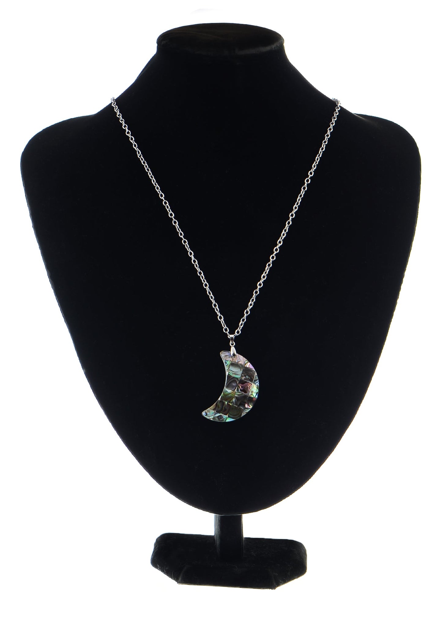 Alilang Crescent Moon Pendant Necklace Natural Abalone Shell Necklaces Jewelry for Women