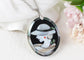 Alilang Silvery Tone Abalone Shell Elegant Lady Frame Pendant Necklace Christmas Valentine's Day Jewelry Gifts