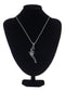 Alilang Antiqued Silvery Tone Abalone Shell Revolver Pistol Gun Pendant Necklace for Women Men