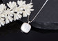 Alilang 925 Silver Vintage Square Pendant With White Fritillaria Shell Chain Necklace For Women Girl Jewelry Gift Wedding