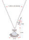 Alilang Sparkling Rhinestone Seashell Skirt Necklace - 925 Sterling Silver Fan Pendant Necklaces For Women