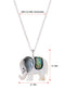 Alilang Silvery Tone Abalone Shell Animal Pendant Necklace for Women Christmas Birthday Mothers Day Gifts