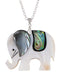 Alilang Silvery Tone Abalone Shell Animal Pendant Necklace for Women Christmas Birthday Mothers Day Gifts