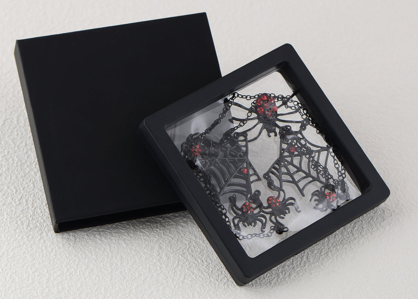 Alilang Halloween Tarantula Spider Web Pendant Necklace Lightweight Jewelry for Women Boys Girls Dangling Spiders Statement Punk Gothic