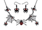 Alilang Halloween Tarantula Spider Web Pendant Necklace Lightweight Jewelry for Women Boys Girls Dangling Spiders Statement Punk Gothic