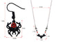 Alilang Halloween Tarantula Spider Web Pendant Necklace Lightweight Jewelry for Women Boys Girls Dangling Spiders Statement Punk Gothic