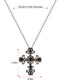 Alilang Religious Cross Pendant Necklace Sparkle Crystal Rhinestones Brooch Pin Gothic Jewelry for Women Men