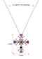 Alilang Religious Cross Pendant Necklace Sparkle Crystal Rhinestones Brooch Pin Gothic Jewelry for Women Men