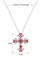 Alilang Religious Cross Pendant Necklace Sparkle Crystal Rhinestones Brooch Pin Gothic Jewelry for Women Men